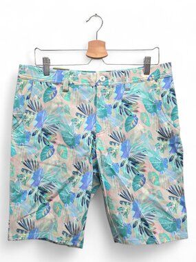 Alberto Men's Earine Jungle Print Regular Fit Golf Shorts Size 34 Multicolor NWT